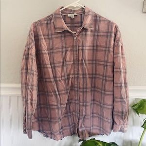 Light pink soft thin cord flannel